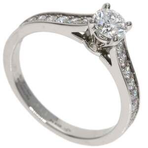 CARTIER Authentic Silver Diamond Ring #49